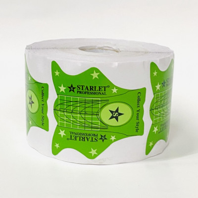 Формы для наращивания ногтей Starlet Professional зеленые, 500 шт