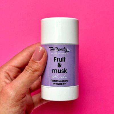 Дезодорант сухой парфюмированный с пробиотиком 50 мл Fruit & musk Top Beauty СРОК