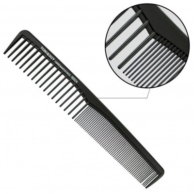 Гребень для волос черный T&G Carbon 06924