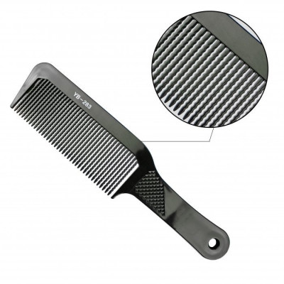 Гребень для мелирования черный с ручкой T&G Carbon 283-YB