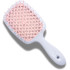Расческа для волос белая SUPERBRUSH с зеленой щетиной