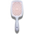 Расческа для волос белая SUPERBRUSH с зеленой щетиной