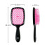 Расческа для волос черная SUPERBRUSH с розовой щетиной