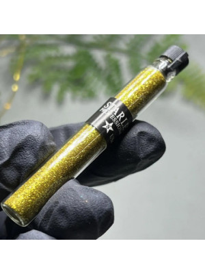 Блискітки (пісок) для прикрашання нігтів у пробірці Starlet Professional золоті