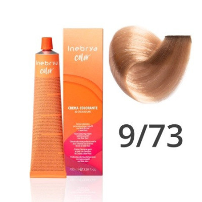 Крем-краска Inebrya Color 9/73 very light blonde (блондин коричнево-золотистый), 100 ml