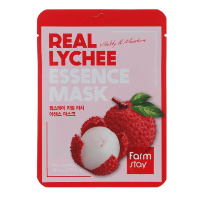 Маска для лица матирующая с экстрактом личи FarmStay Real Lychee Essence Mask 23 ml
