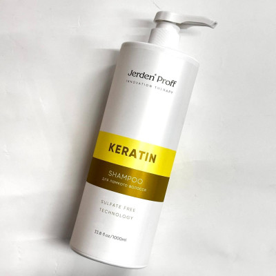 Шампунь безсульфатный для ломких волос с кератином Keratin Jerden PROFF 1000 ml