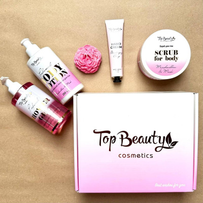 Набор подарочный "Розовый" Top Beauty (5 товаров в коробке)