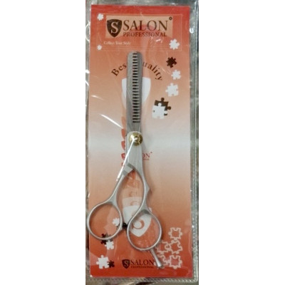 Ножницы филировочные с металлическими кольцами в чехле 5.5 Salon Professional