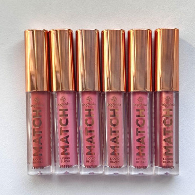 Набор жидких румян MATCH Liquid Blush Bogenia BG636 ТЕСТЕР (6шт)