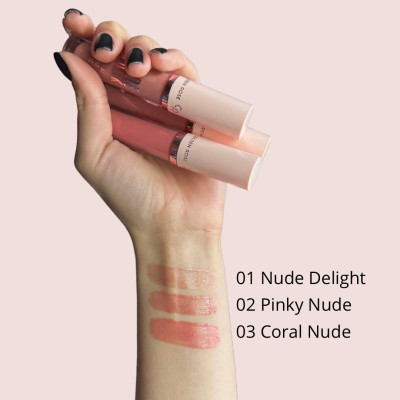 Жидкая глянцевая помада Golden Rose Nude Look Natural Shine Lipgloss 01