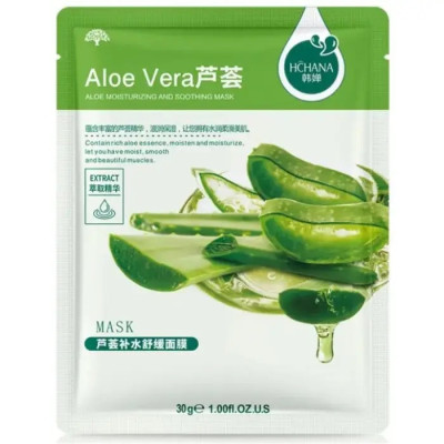 Тканевая маска для лица с экстрактом алоэ вера HCHANA Aloe Vera 30 г