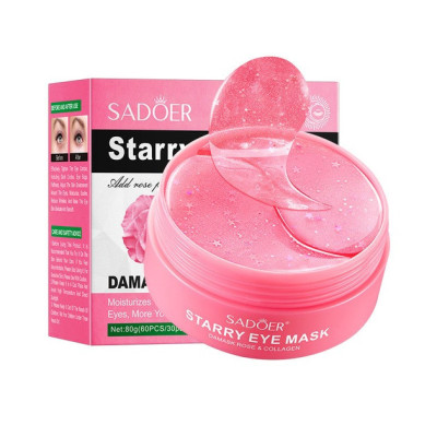 Гидрогелевые патчи для кожи вокруг глаз Sadoer starry Eye Mask Damask rose (60 шт) 80г