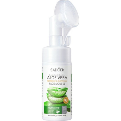 Мусс-пенка очищающая с массажной щеточкой Sadoer Aloe Vera Refreshing Cleansing Face Mousse 120 мл