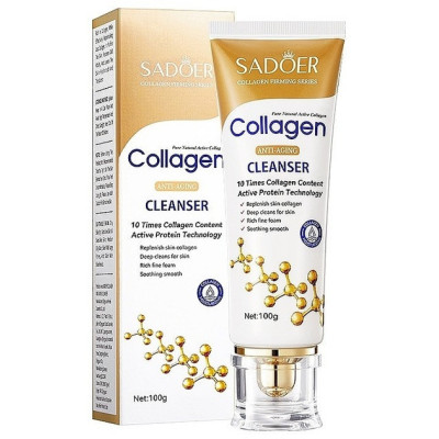 Пенка для умывания с коллагеном Sadoer Collagen Anti-Aging Cleanser 100 г
