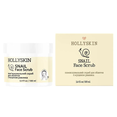 Скраб для лица с муцином улитки Hollyskin Snail Face Scrub, 100 ml