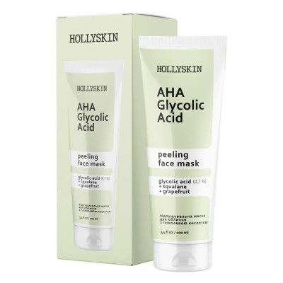 Маска для лица с гликолевой кислотой Hollyskin Glycolic AHA Acid Face Mask 100 мл