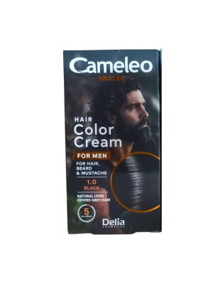 Фарба для бороди, вусів, бакенбардів чоловіча Delia Cameleo Men 1.0 Чорний, 30 мл