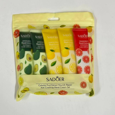 Набор парфюмированных кремов для рук Sadoer Colorful Fruit Extract (5шт/30 г) 160-2