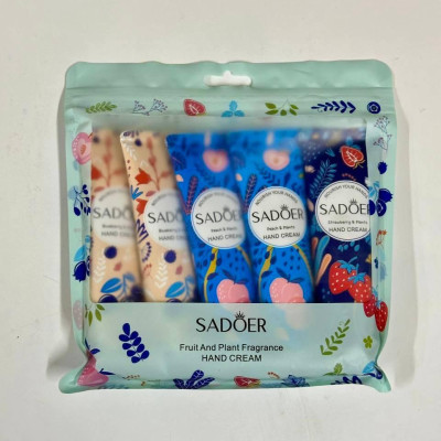 Набор парфюмированных кремов для рук Sadoer Fruit and Plant Fragrance (5шт/30 г) 160-3