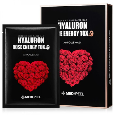 Маска тканевая с розой для омоложения кожи Hyaluron 100 Rose Energy Tox MEDI-PEEL 30 мл
