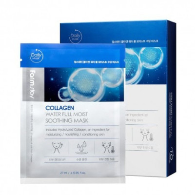 Омолаживающая маска с коллагеном FarmStay COLLAGEN WATER FULL MOIST SOOTHING MASK 27 ml