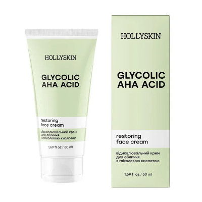 Крем для лица восстанавливающий с гликолевой кислотой HOLLYSKIN Glycolic AHA Acid Face Cream 50 мл