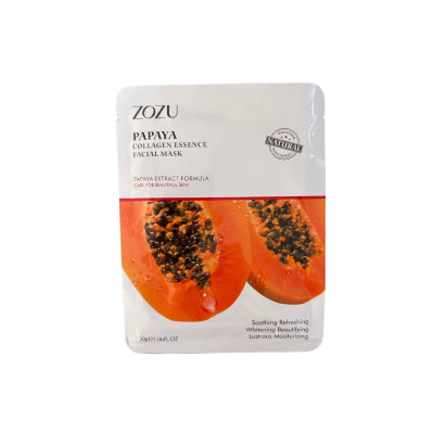 Маска для лица тканевая  Zozu Papaya Collagen Essence Facial Mask 30 г
