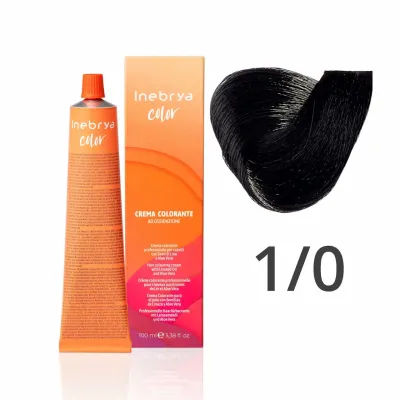 Крем-краска Inebrya Color 1/0 black 1/0 черний 100 ml