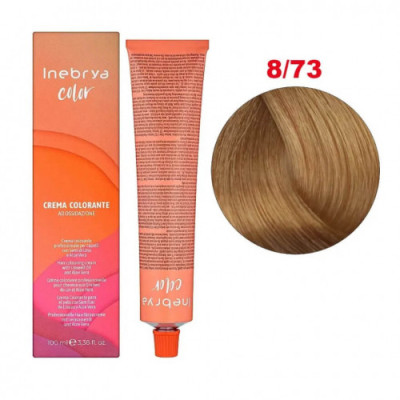 Краска Inebrya Color 8/73 light blonde intense крем-краска 8/73 светло-русый интенс пепельный 100ml