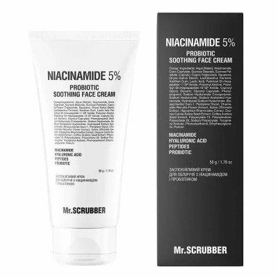 Успокаивающий крем для лица Niacinamide 5% Probiotic Soothing Face Cream Mr.SCRUBBER 50 г