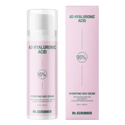 Зволожувальний крем для обличчя з 4Д гіалуроновою кислотою 4D Hyaluronic acid Mr.SCRUBBER 50 г