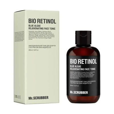 Омолаживающий тоник для лица Bio Retinol с экстрактом синих водорослей Mr.SCRUBBER 200 мл