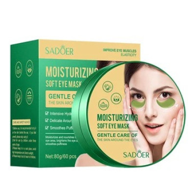 Гидрогелевые патчи для кожи вокруг глаз Sadoer MOISTURIZING SOFT Коллагеновые От Отёков (60 шт) 80г