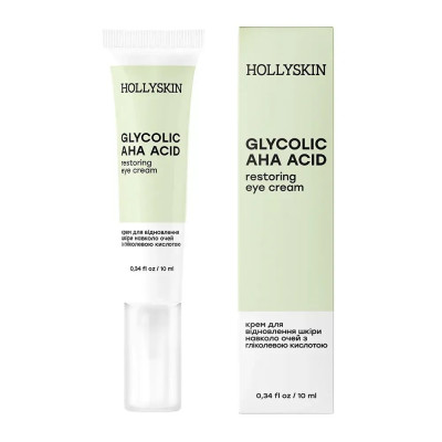 Крем для кожи вокруг глаз с гликолевой кислотой  в тубе HollySkin Glycolic AHA Acid Eye Cream 10 ml