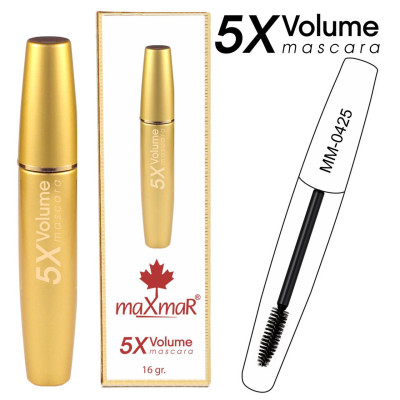 Тушь для ресниц maXmaR Gold Mascara Volume 5 X объемная черная MM-0425