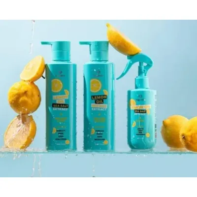 Набор для ухода за волосами Bogenia Lemon Oil & Sea Salt (шампунь 450 мл+кондиционер 450 мл+спрей 220 мл)