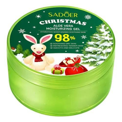 Увлажняющий гель для лица и тела с алоэ вера SADOER Christmas Aloe Vera Moisturizing Gel 300 г