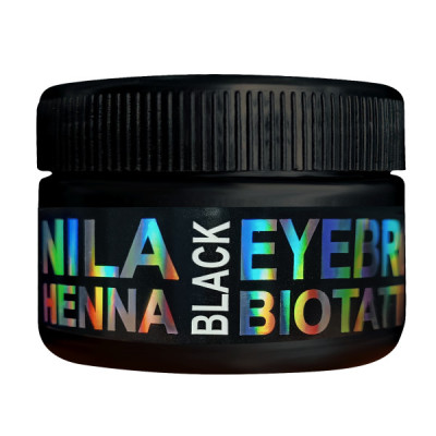 Хна для бровей и тату Nila чёрная 60г.