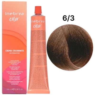Крем-фарба Inebrya Color 6/3 dark blonde golden (темно-русявий золотистий), 100 ml