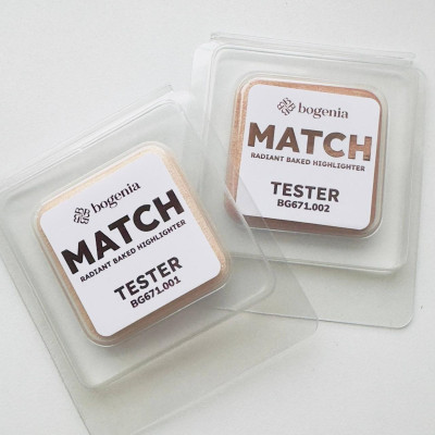 Запеченный хайлайтер MATCH Radiant Baked Highlighter Bogenia BG671 ТЕСТЕР (2шт)
