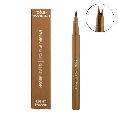 Лайнер для бровей Eyebrow Liner Quad Brush Zola & Makarevich Light Brown