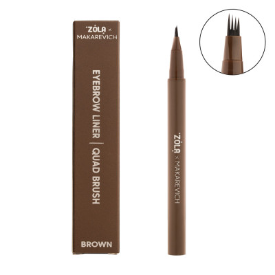 Лайнер для бровей Eyebrow Liner Quad Brush Zola & Makarevich Brown