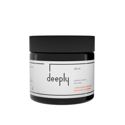 Глубоковосстанавливающая маска для волос с протеинами Deeply Protein Restoring Hair Mask 300 мл