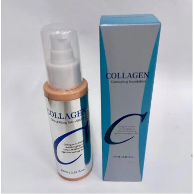 Тональная основа Collagen Whitening Moisture Foundation 3 in 1 SPF15 100 мл 02 Ivory White (синяяуп)
