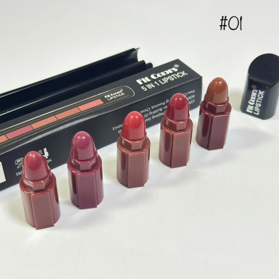 Комбинированная матовая стойкая помада для губ 5 в 1 Fit Colors Lipstick №1