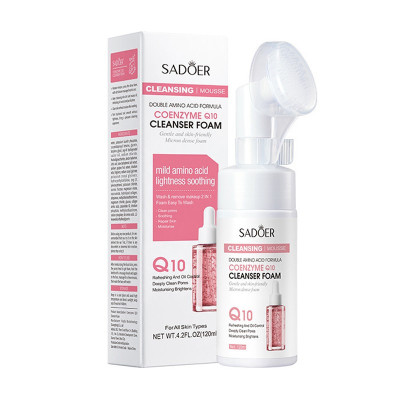 Мусс-пенка очищающая с массажной щеточкой Sadoer Coenzyme Q10 Cleancer Foam 120мл