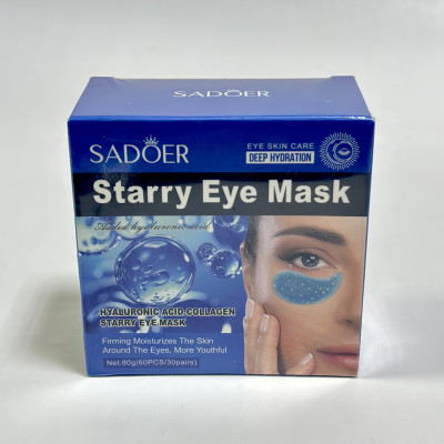 Гидрогелевые патчи для кожи вокруг глаз Sadoer Hyaluronic Acid Collagen starry Eye Mask (60 шт) 80 г