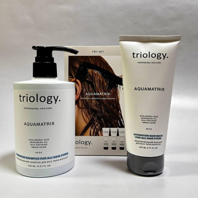 Набор косметики для волос Aquamatrix Triology (шампунь, бальзам, try set)