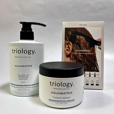 Набор косметики для волос Aquamatrix Triology (шампунь, маска, try set)